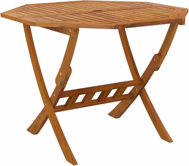 Tavolo da Giardino | Tavolino da esterno Pieghevole 90x75 cm Legno Massello di Acacia