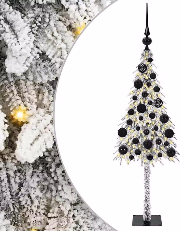 Albero di Natale con 150 LED bianchi da 120 cm in PE e acciaio