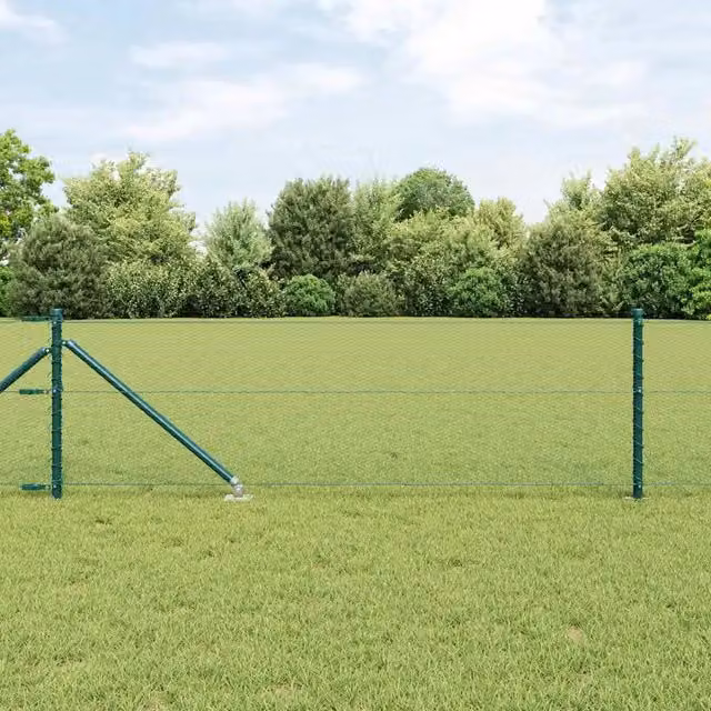 Recinzione esagonale con palo 100 x 0,8 m Verde Rete 3353162