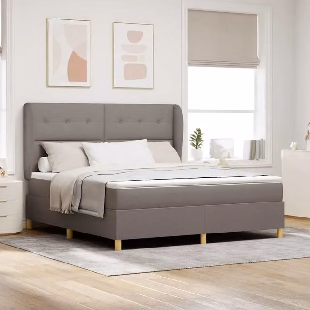 Letto a molle con testiera Talpa 200 x 180 cm Tessuto 3340771