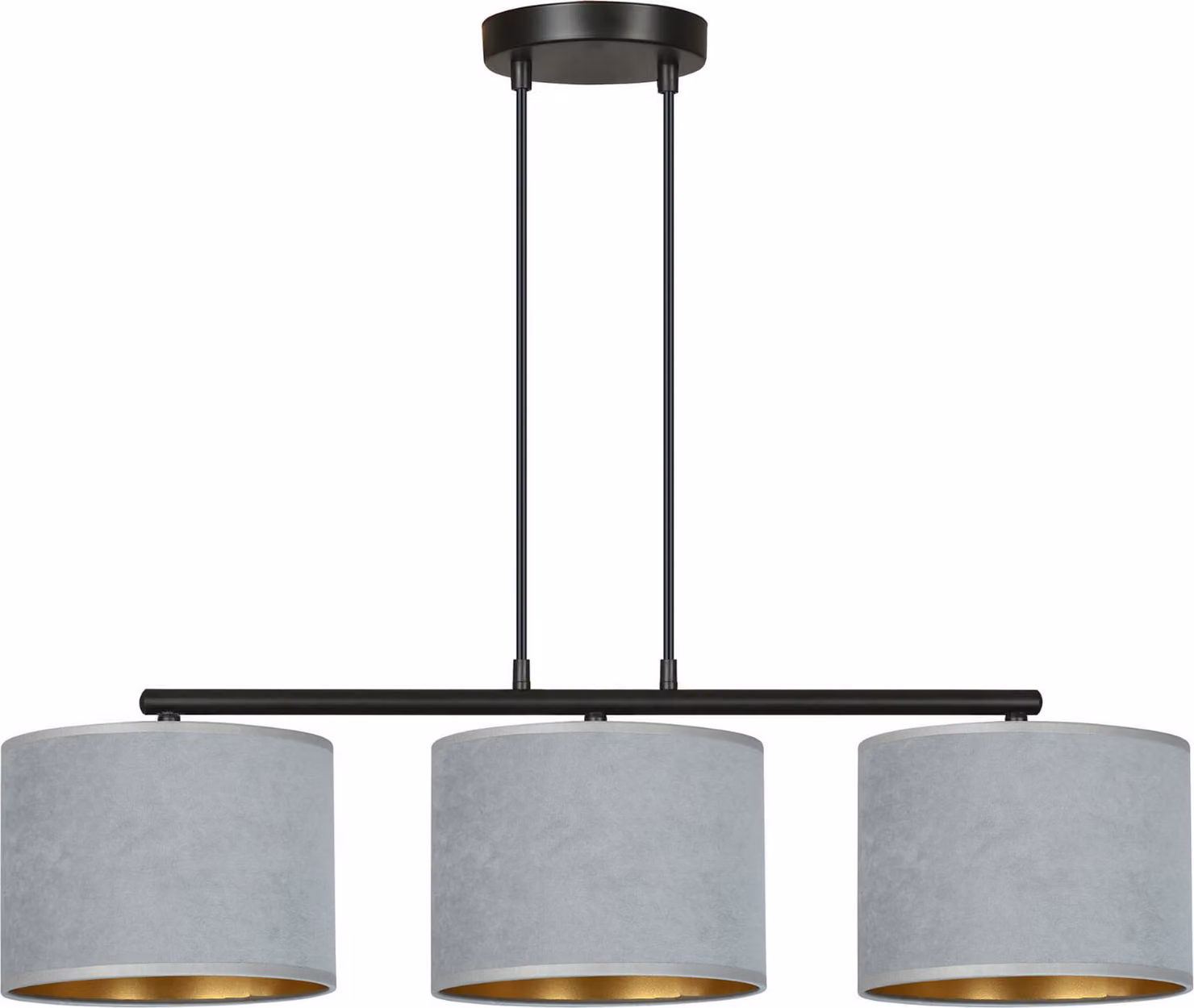 Lampadario Emibig 3xE27 60W HILDE 3 BL GRIGIO 1050/3