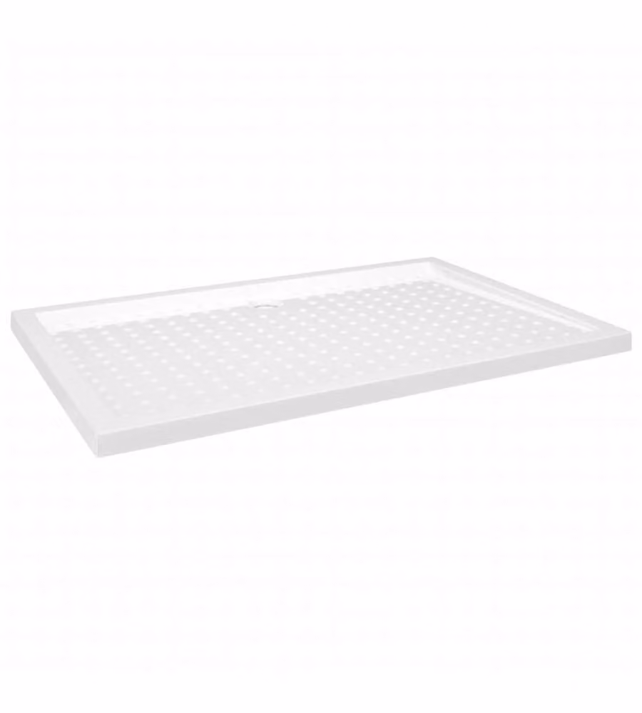 Piatto Doccia Rettangolare vidaXL Bianco Antiscivolo in Plastica L 120 x P 80 x H 4 cm – 2