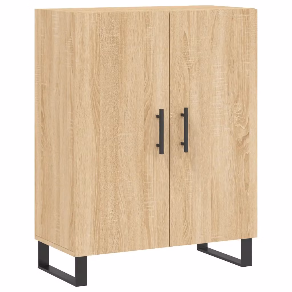 Credenza Buffet Armadio da Cucina Design Mania in Legno Rovere e Metallo, L/P/H: 69,5 x 34 x 90 cm – 2