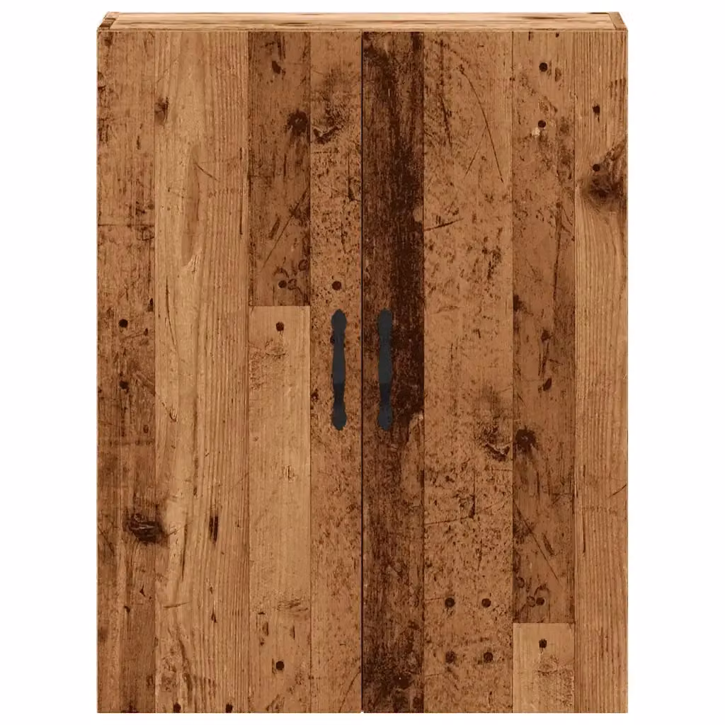 Mobile contenitore a parete moderno in legno anticato marrone HELLOSHOP26 L: 69,5 cm, P: 34 cm, H: 90 cm – 2