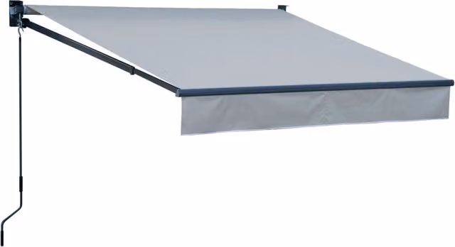 Tenda SAULE 2,5 × 2m - Tessuto grigio e struttura grigia