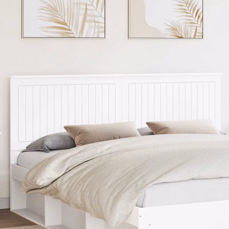Testiera per letto moderna vidaXL in legno ingegnerizzato bianco opaco