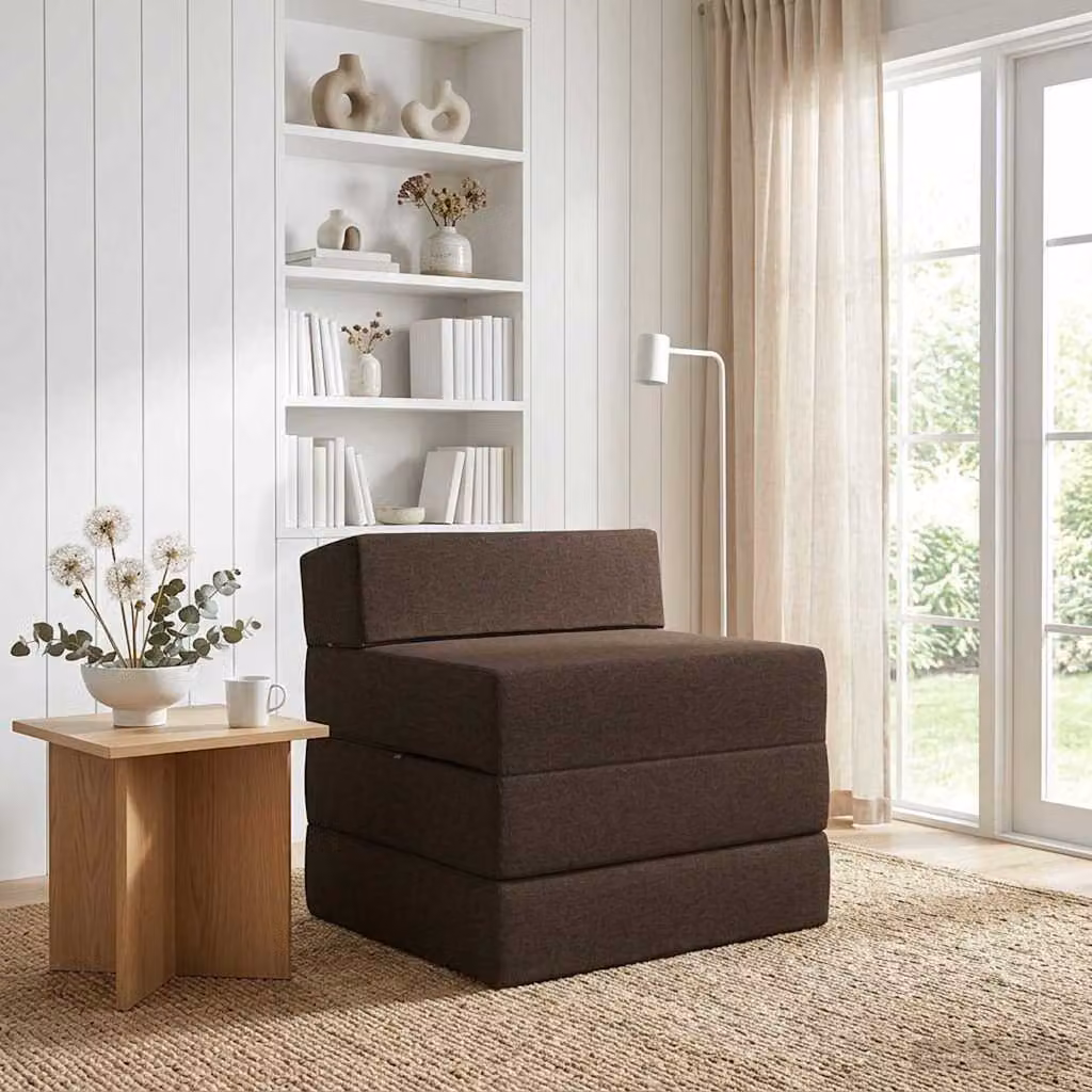 vidaXL Divano Letto Pieghevole Moderno in Tessuto, L: 200 cm, P: 70 cm, H: 15 cm