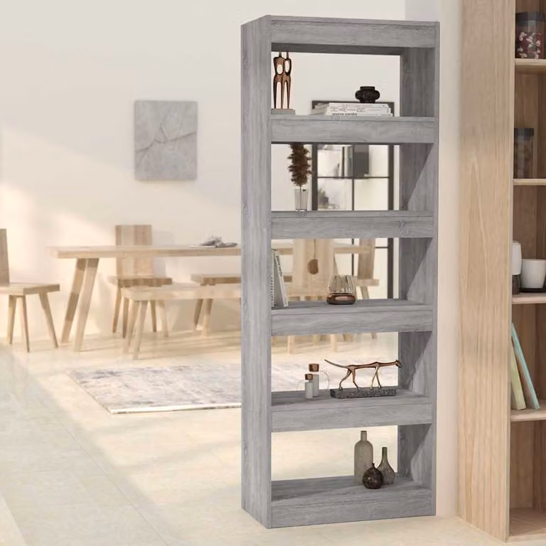 Libreria/Divisorio vidaXL Grigio Sonoma in MDF, L 60 cm x P 30 cm x H 166 cm