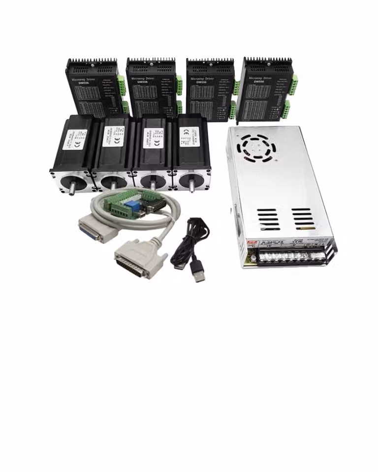 Kit motore passo-passo NEMA23, coppia elevata 3Nm, lunghezza 112 mm, compatibile con Mach3, driver scheda LPT DM556