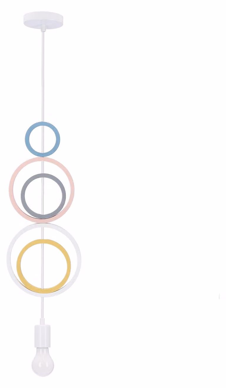 Lampada a sospensione per la stanza dei bambini HOOPS 1 - 1xE27, 20W, multicolore