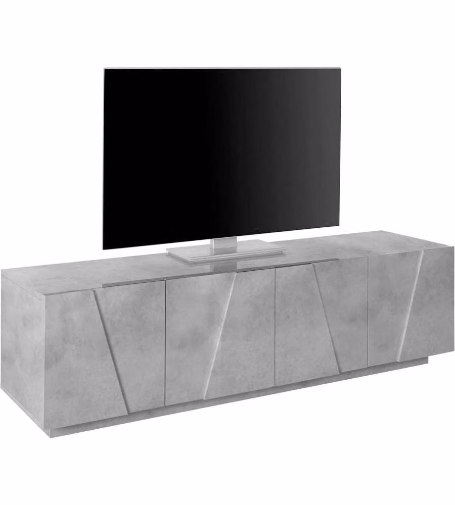 Web Furniture Mobile Porta TV Moderno 162 cm Cemento Rettangolare