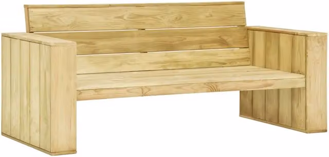 Set Divani da Giardino 2 pz con Cuscini Legno Pino Impregnato 3065777