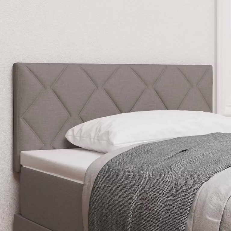Testiera per letto vidaXL Talpa in tessuto beige o grigio con struttura in legno e design moderno geometrico