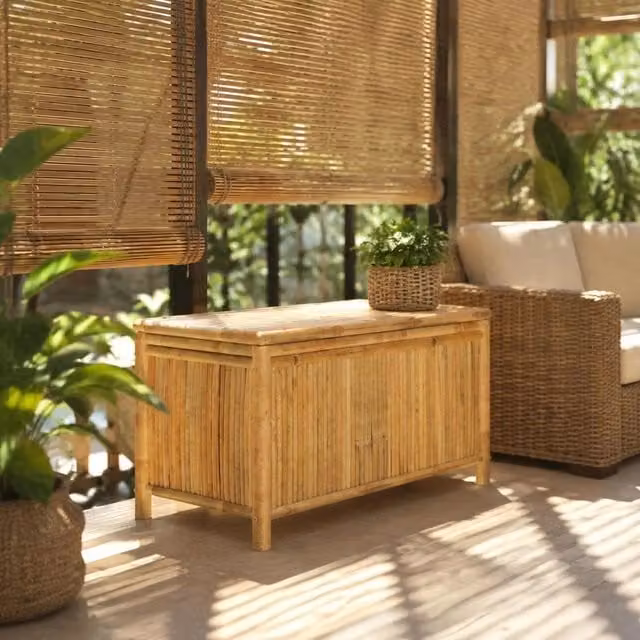 Garden Chest 110x52x55 Cm Bamboo