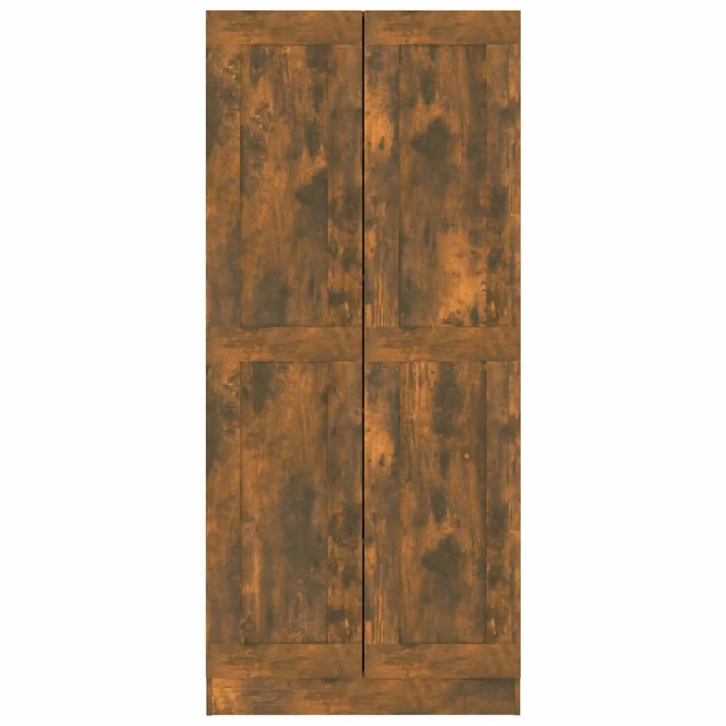 Libreria classica con ampi ripiani in legno composito finitura rovere affumicato marrone HELLOSHOP26 L: 82,5 cm, P: 30,5 cm, H: 185,5 cm