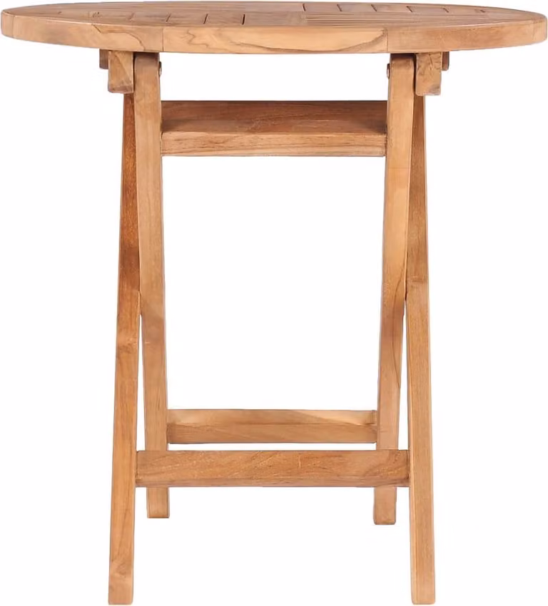 Tavolo da Giardino Pieghevole 45 cm in Legno Massello di Teak