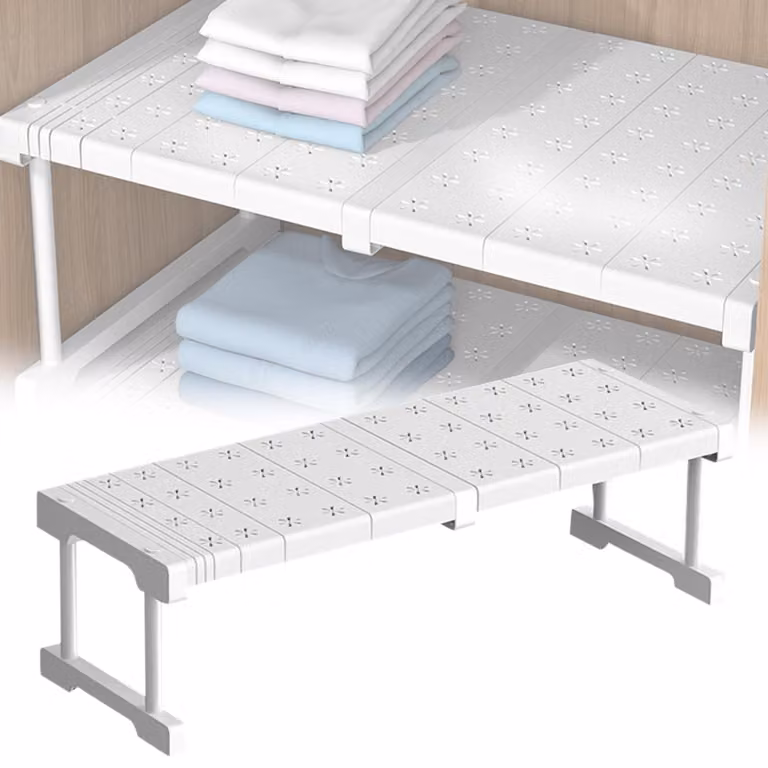 Omgoods - Ripiani regolabili per armadi, non richiedono foratura, larghezza 24 cm
