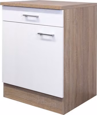 Base per cucina - larghezza 60 cm - Rovere bianco Sonoma - Salerno