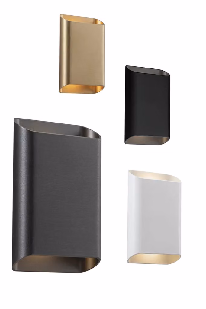 Applique a Parete LED PLAK Rossini Group in Metallo Grigio, Biemissione Up/Down 14W 3000K IP65 – 2