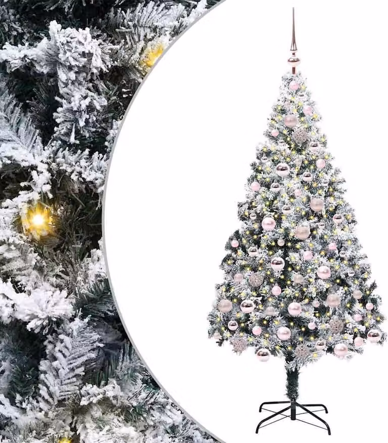 Albero di Natale artificiale con 300 LED Bianco 180 cm
