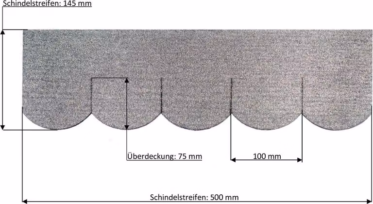 Coperture per tetto "Biberschwanz" (100 mm), colore grigio