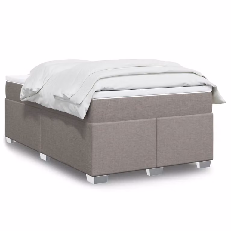 Maison Exclusive - Letto boxspring con materasso Taupe 120x200 cm Tessuto