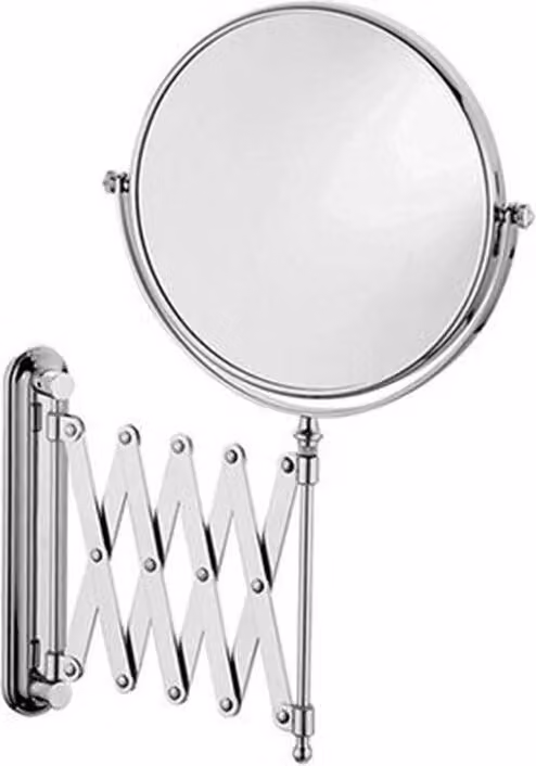 Specchio cosmetico bifacciale UNIQ con braccio estensibile e ingrandimento 5x