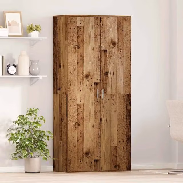 Credenza-Buffet-Armadio da cucina Legno vecchio 80 x 39 x 178 cm Legno multistrato