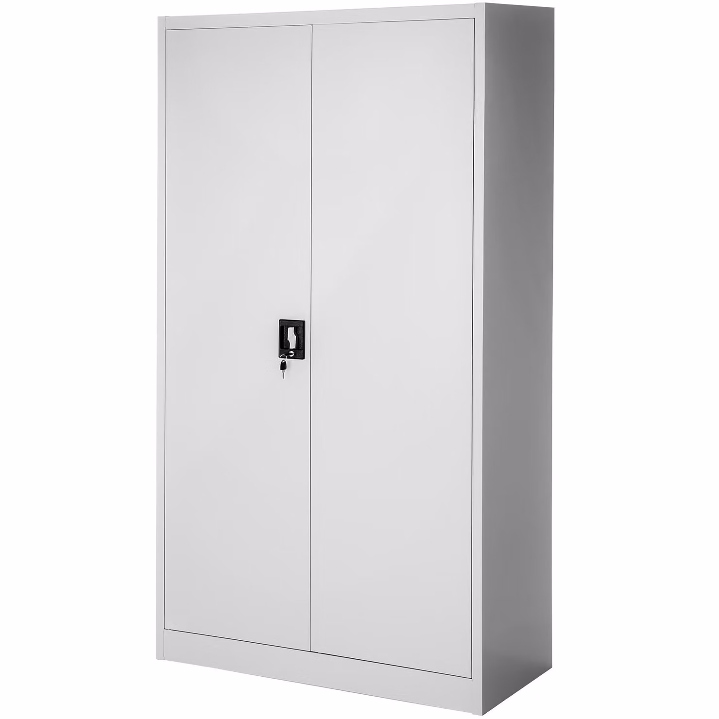 Armadio portadocumenti Tectake in metallo grigio con ante a battente e serratura, H 180 x L 80 x P 40 cm – 3