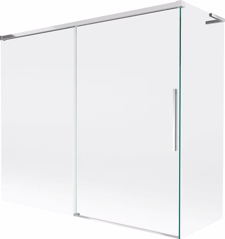 Mexen Rox L paratia vasca 2 ante scorrevoli 180 + 90 x 150 cm, trasparente, cromo - 8C9L-180-090-01-00