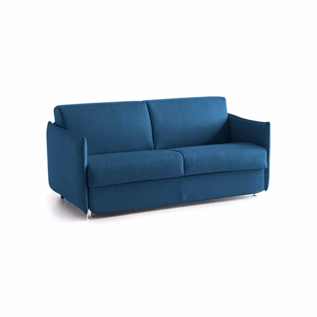 Divano Letto Trissino DMORA Blu con Rivestimento Sfoderabile e Struttura in Legno Made in Italy L: 180 cm, P: 95 cm – 2