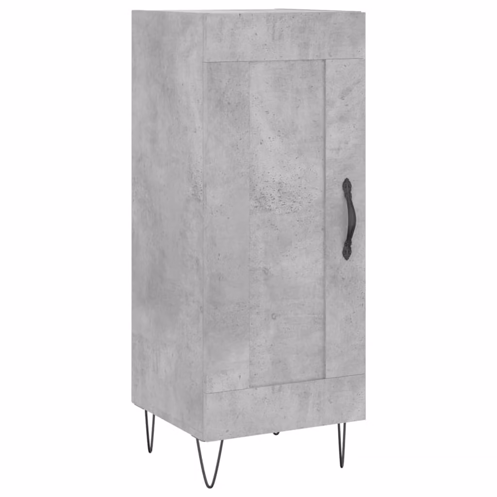 Credenza Grigio Cemento 34,5x34x90 cm in Legno Multistrato