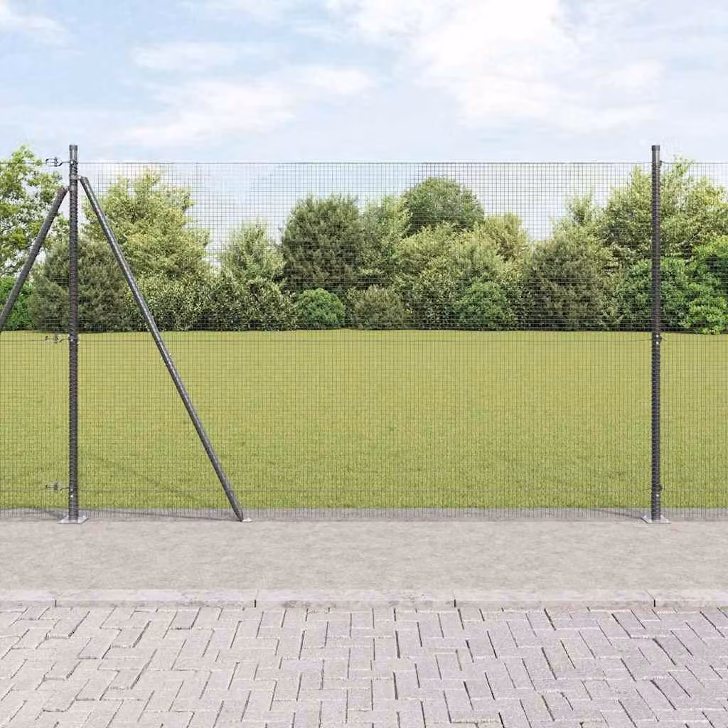 Maison Exclusive - Palo della recinzione Grigio Rete 25 x 1,5 m (rete 16 x 16 mm)