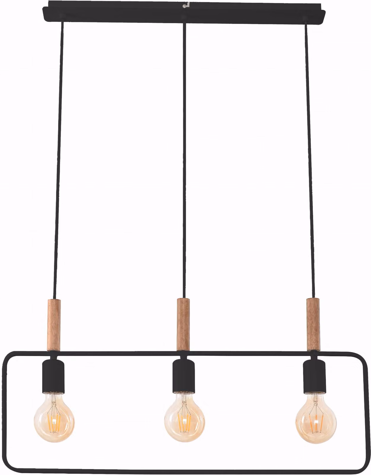 Lampada a sospensione FRAME 3X60W E27 NERO 33-73525 Candellux
