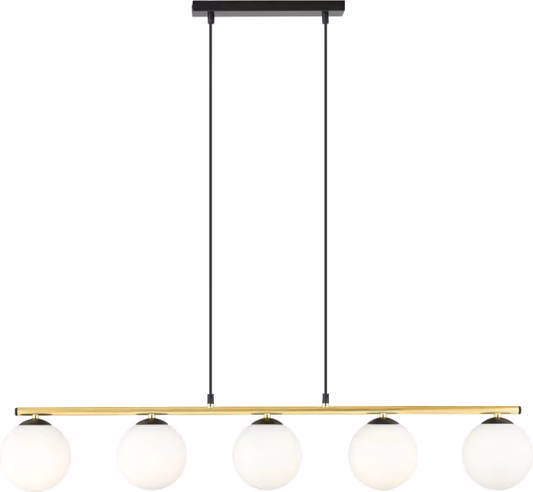 Lampadario Emibig 5xE14 10W ALLORA 5 paralumi bianchi 1254/5