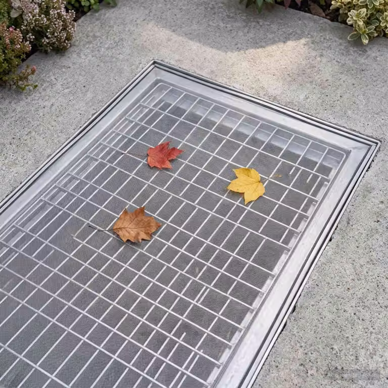 vidaXL Copertura per pozzetto di luce in vetro con clip, 2 pezzi, Grigio e Trasparente