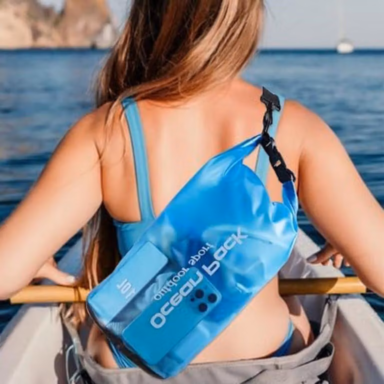 Borsa impermeabile - Compatta e leggera - Blu - Ideale per rafting e kayak - Unisex, per adulti