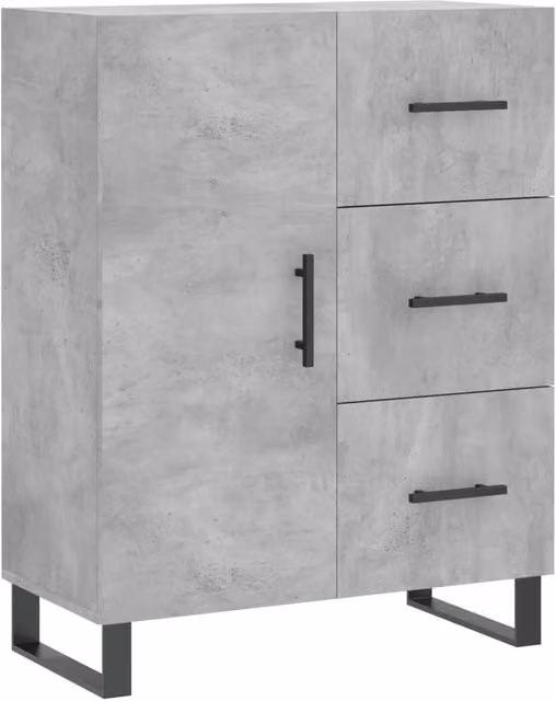 Buffet credenza cassettiera armadio mobile contenitore organizer per cucina soggiorno salotto 69,5 x 34 x 90 cm legno ingegnerizzato grigio 02_0032047
