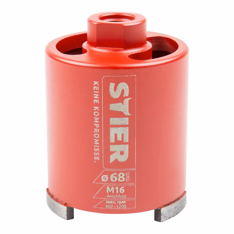 STIER Sega circolare universale Sistema DAS per aspirazione polveri M16, 82 mm, sega circolare, di perforazione per prese elettriche, punta per carotaggio