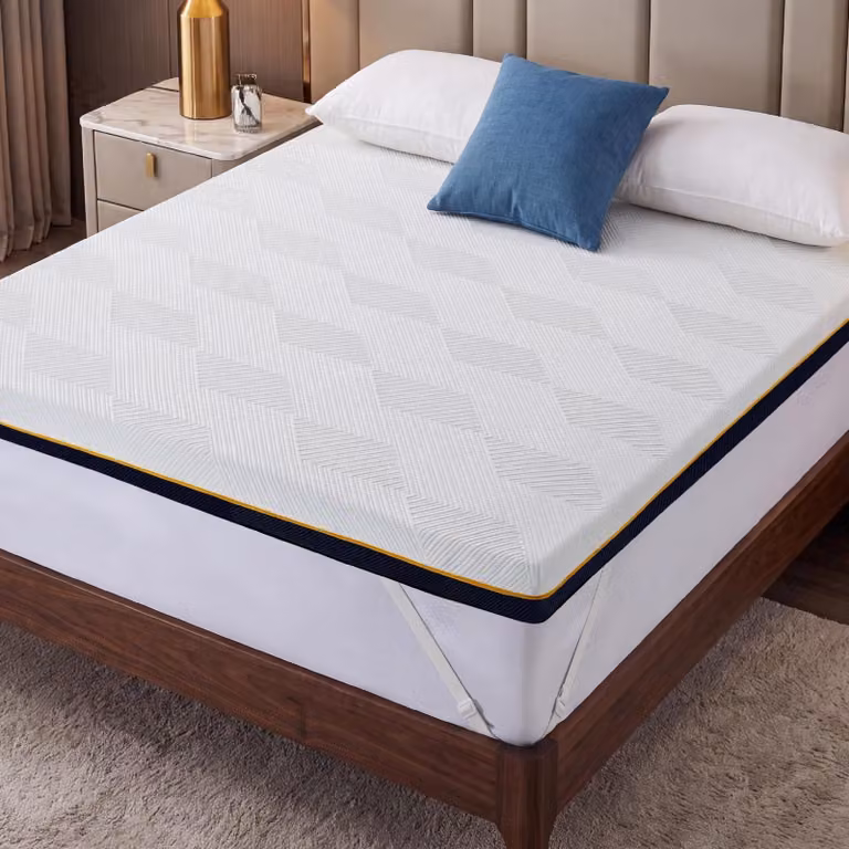 Sottile materasso in memory foam, dimensioni 180 x 200 cm, realizzato in schiuma di gel di alta qualità