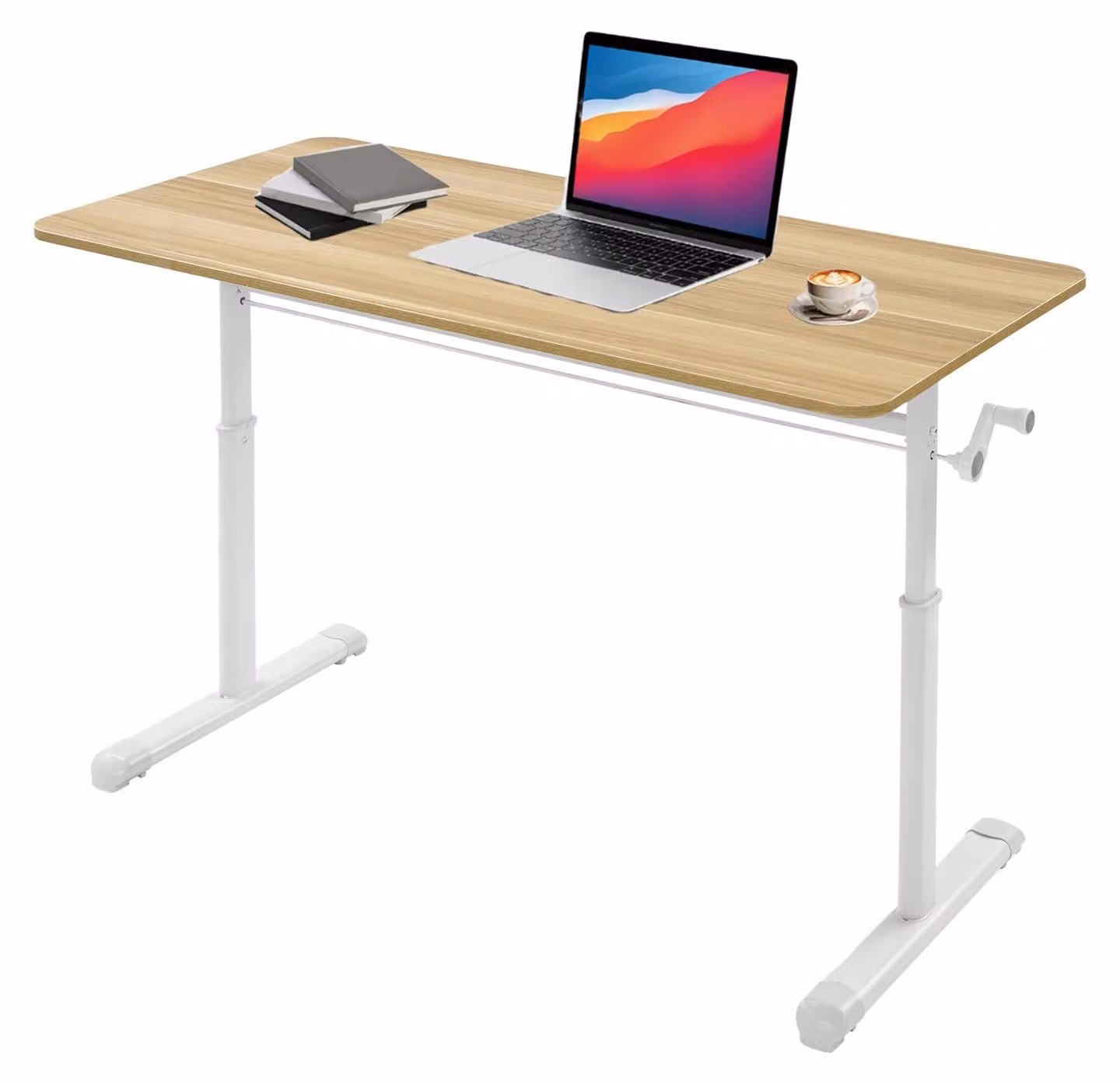 Scrivania regolabile in altezza, manuale, dimensioni 120 x 60 cm