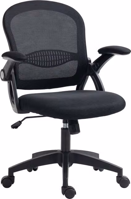 Sedia da ufficio ergonomica Vinsetto Aosom Italy con schienale in rete regolabile, colore nero, L: 65.5 cm, P: 61.5 cm, H: 88-97.5 cm