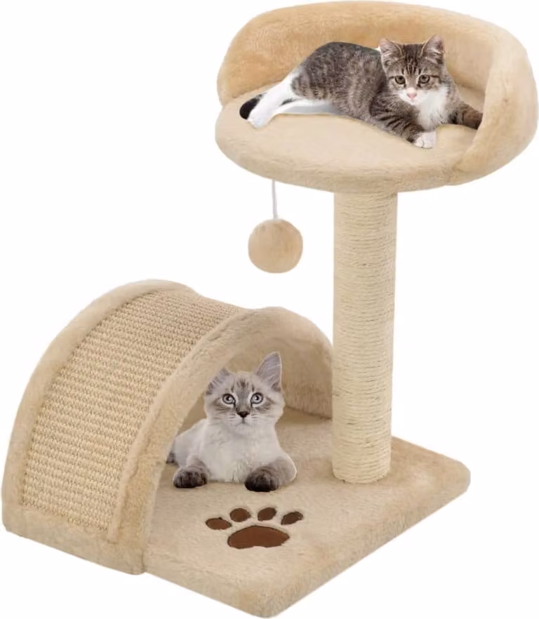 The Living Store Tiragraffi per gatti in sisal 40 cm Beige e marrone