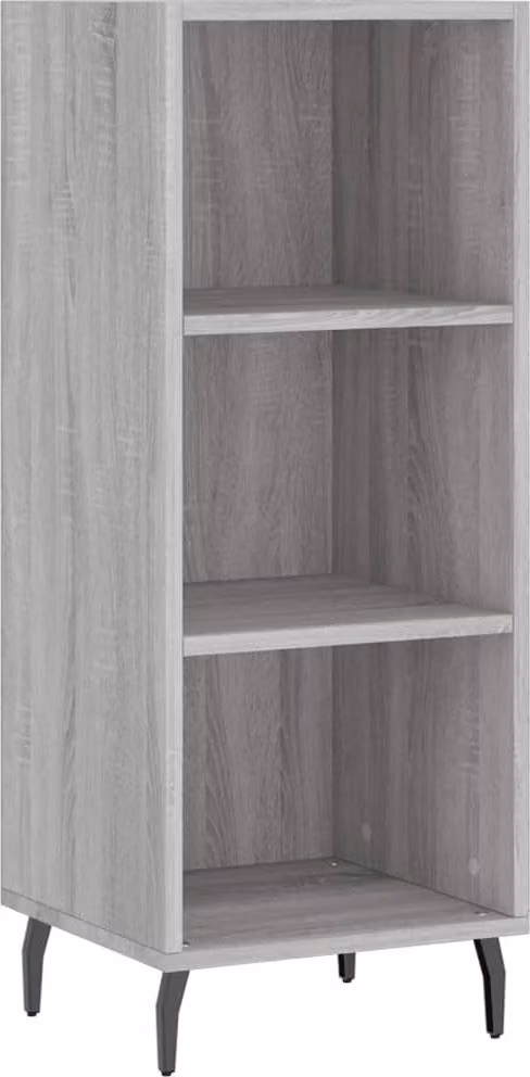Credenza Grigio Sonoma 34,5x32,5x90 cm in Legno Multistrato