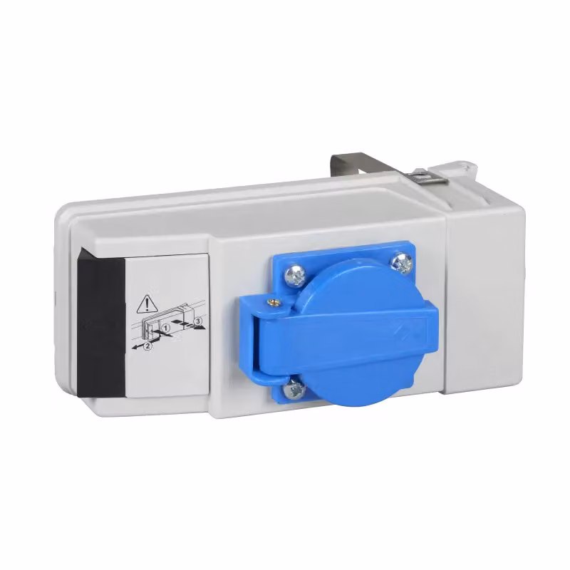Adattatore di derivazione Schneider Electric KBC, 16 A, con fusibile, derivazione fase variabile, Schuko DIN, L+N+PE KBC16DCP2