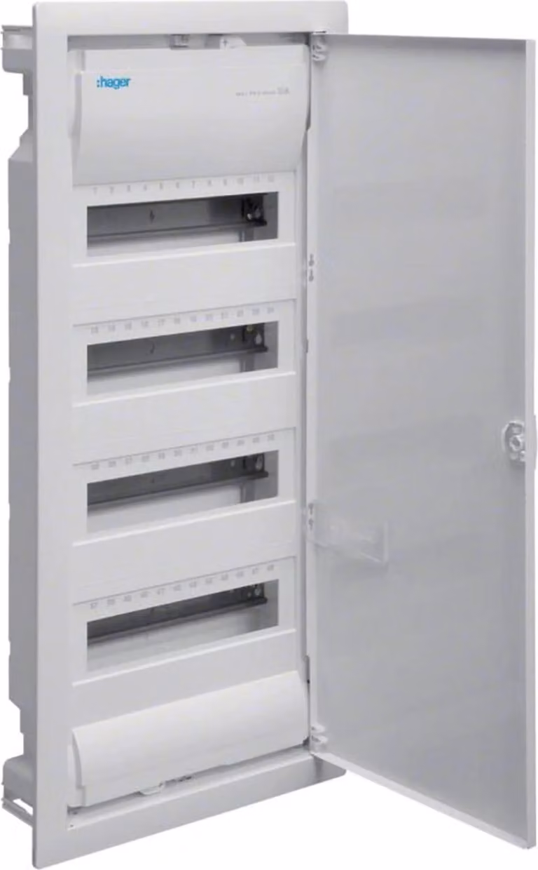 Distributore da incasso Hager, Volta, 4x12PLE, IP30, 1 pz.