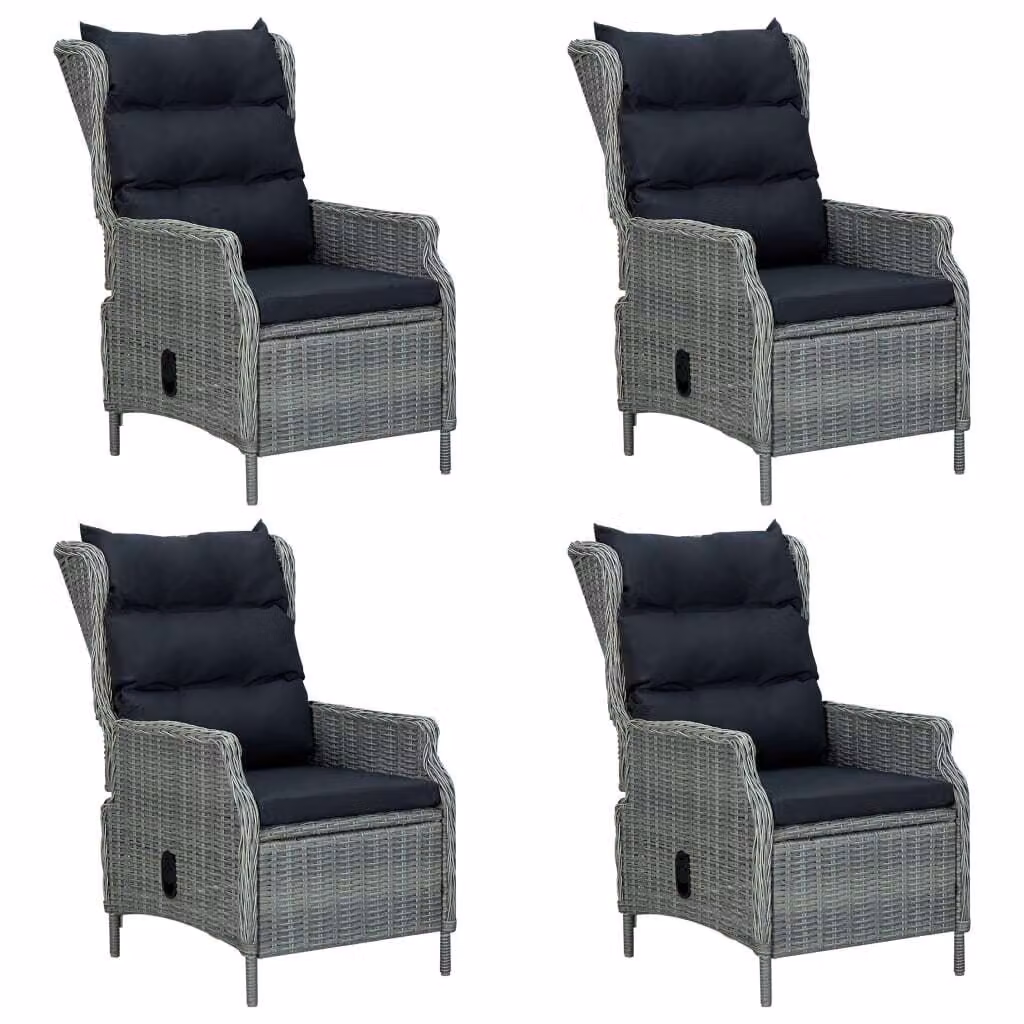 Set Mobili da Pranzo per Giardino 5 pz Grigio Chiaro
