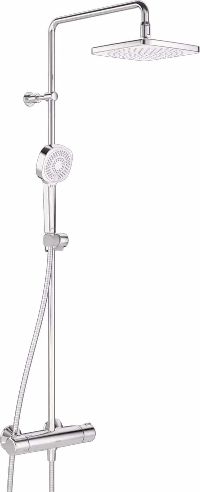 Hansa Micra Style Braccio doccia a pioggia a 3 getti, lunghezza 445-470 mm, cromato, 1 pezzo.