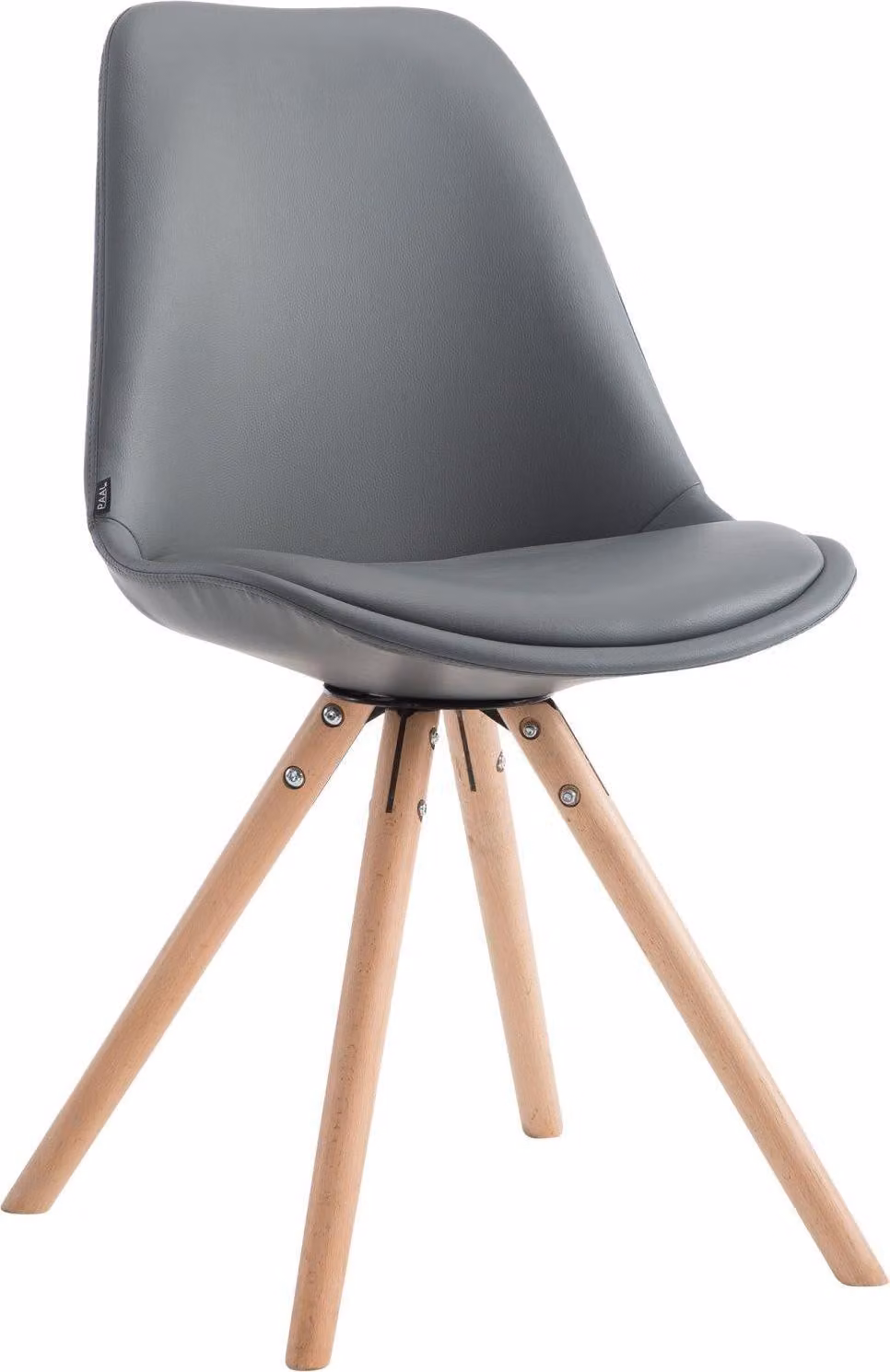 Sedia da pranzo in Pelle finta - Sedia da cucina - Design confortevole e moderno | Colore abbigliamento: Naturale Colore: Grigio