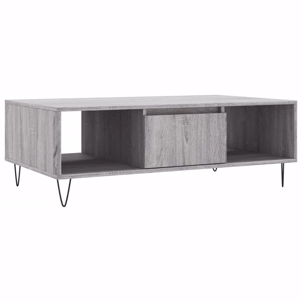 Tavolino da Salotto Grigio Sonoma 104x60x35cm Legno Multistrato